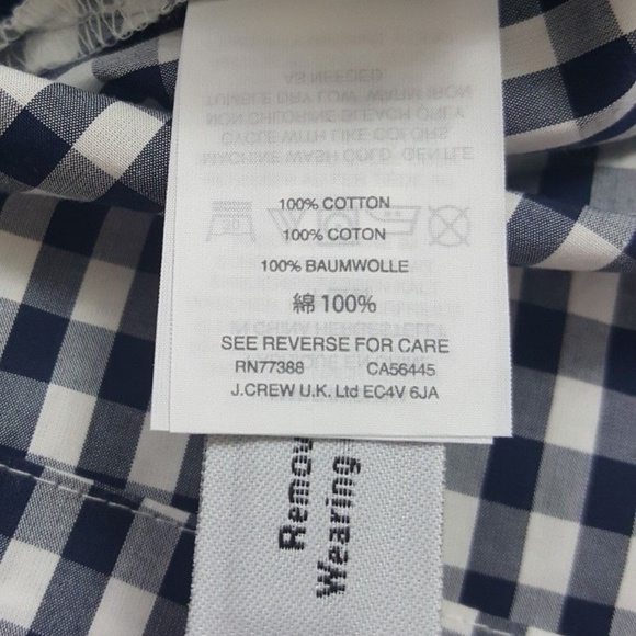 ⛔sold⛔J Crew Gingham One Shoulder Ruffle Blouse - Picture 7 of 7